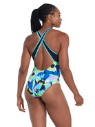 Zoggs Womens Ecofeel Crossback Thermal One Piece | Silver Lining | Swimwear Shack