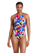 Zoggs Womens Ecofeel Crossback Thermal One Piece | Silver Lining | Swimwear Shack