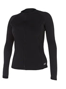 Womens Long Sleeve Zip Sun Top Black UPF50+ | Zoggs | Swimwear Shack