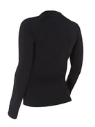 Womens Long Sleeve Zip Sun Top Black UPF50+ | Zoggs | Swimwear Shack
