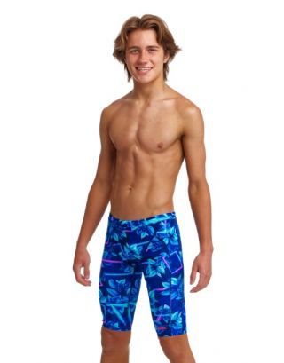 Flow Funky Jammers for Boys Size 21 to 32 Swim Jammer Swimsuit for Practice and Competition Swimming 